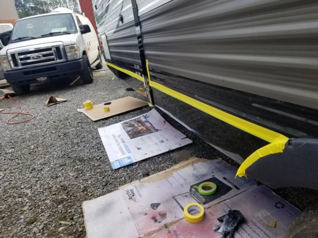 Custom color match services for travel trailers in Birmingham, Alabama